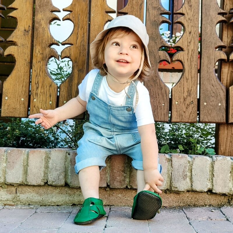 Liliputi sandálky - Croco zelené vel.L