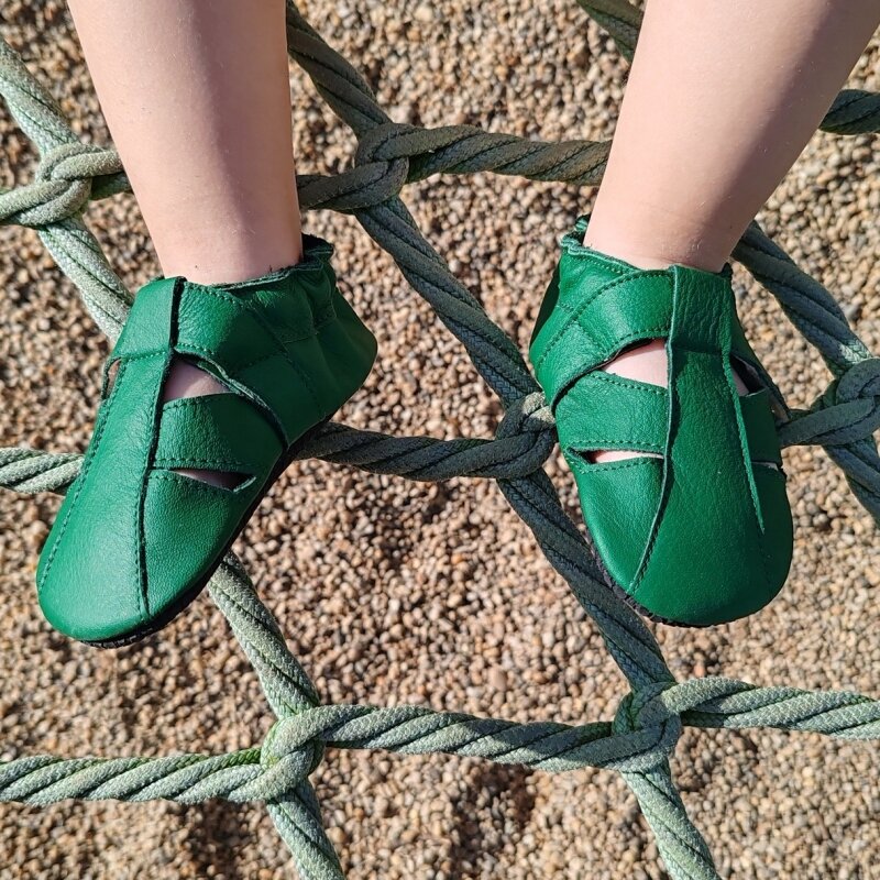 Liliputi sandálky - Croco zelené vel.L