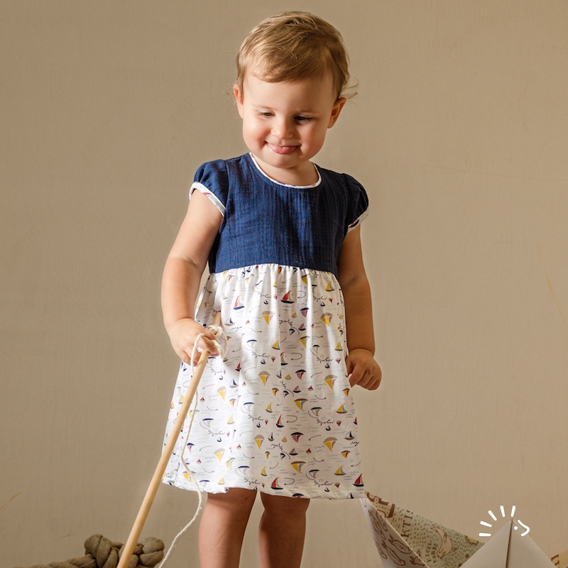 Šaty Iobio - Regatta s nabíranými rukávky 110/116