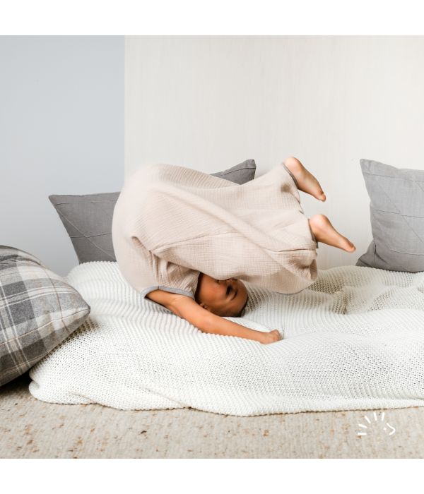 Letní pytel na spaní s nohavicemi - Béžový 74/80