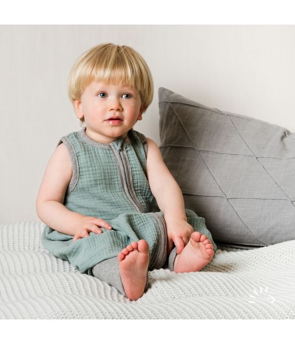 Letní pytel na spaní s nohavicemi - Světle zelený 110/116