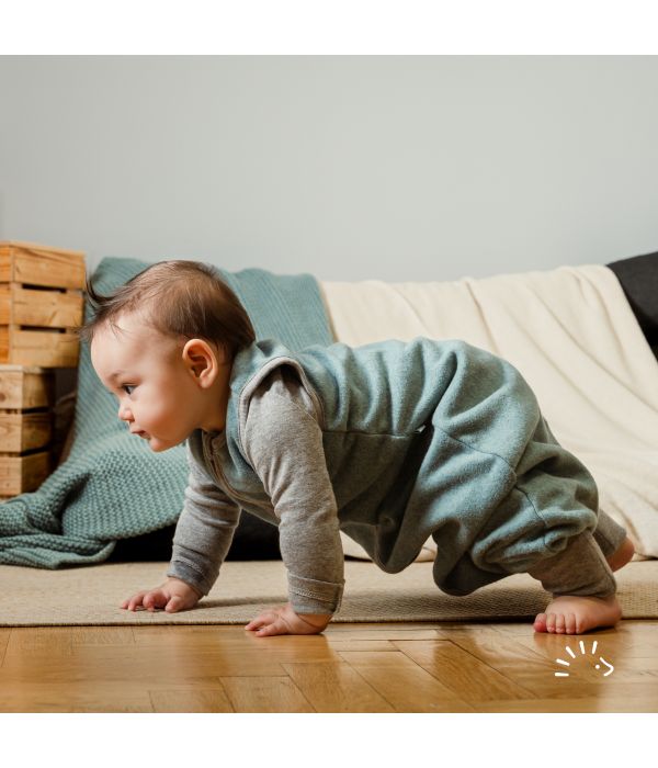 Pytel na spaní s nohavicemi - Šedý 74/80