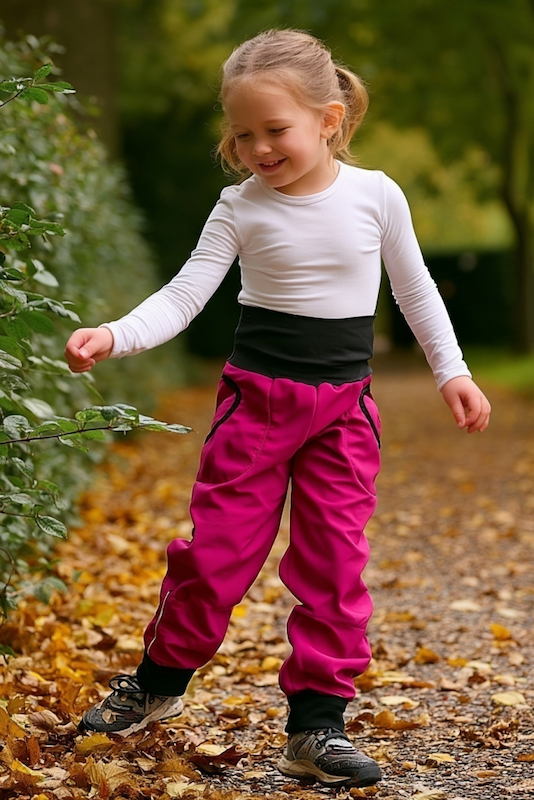 Jožánek softshelové kalhoty s flísem - Fuchsiové vel.98