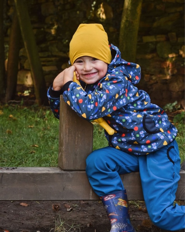 Jožánek softshelové kalhoty s flísem - Petrolejové vel.122