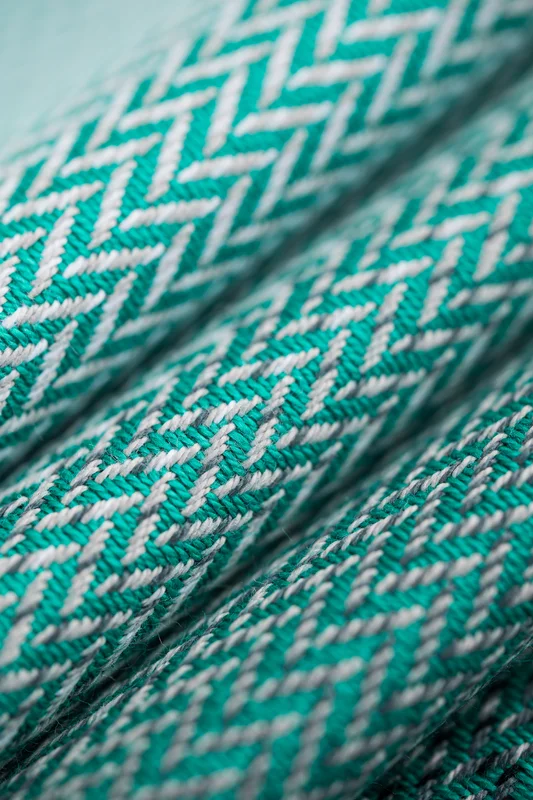 LennyLamb Ring Sling - Little Herringbone Ombre Green 1,8m
