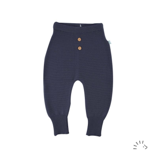 Pletené merino kalhoty - Tmavomodré 50/56