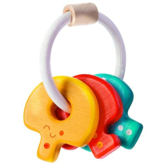 PLan Toys - Chrastítko s klíči barevné