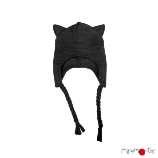 Manymonths čepice Kitty - Foggy black Charmer/Explorer