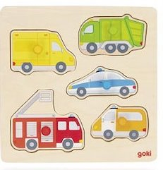 Puzzle s úchytkami - Dopravní prostředky