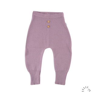 Pletené merino kalhoty - Růžové 50/56
