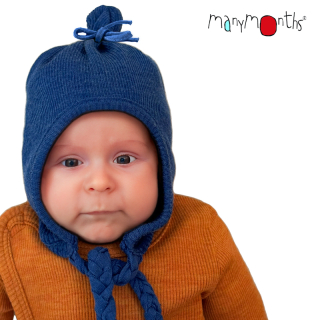 Manymonths čepice s ušima - Classic Blue Adventure / Beyonde