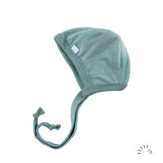 Novorozenecká čepička - Sage green 39/41