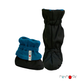 MaM botky merino a softshel - Seabreeze Teal / Black Explorer