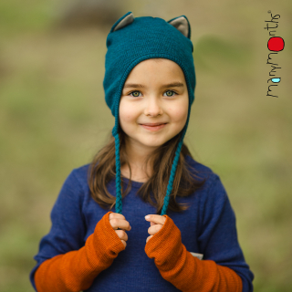 Manymonths čepice Kitty - Seabreeze Teal Enthusiasm/Beyond