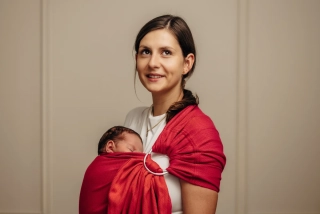 LennyLamb Ring Sling - Little Herringbone Sedona 1,8m
