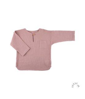 Triko s dlouhým rukávem mušelínové  - Mauve 98/104